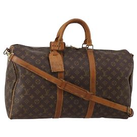 LOUIS VUITTON Monogram Keepall Bandouliere 50 Borsa Boston M41416 LV Auth BA14658