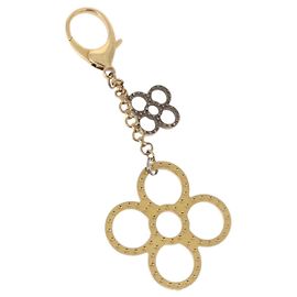 LOUIS VUITTON Bijoux Sac Tapage Key Holder Gold M65090 LV Auth 199731