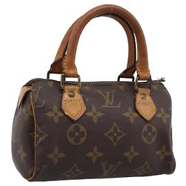 LOUIS VUITTON Monogram Mini Speedy Hand Bag M41534 LV Auth 197639