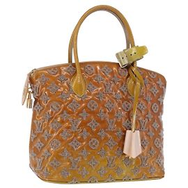 LOUIS VUITTON Monogram Bouclette Lockit Hand Bag Gris M40601 LV Auth 197648A