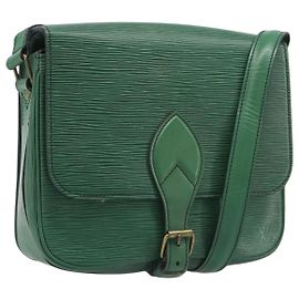Borsa a tracolla LOUIS VUITTON Epi Cartouchiere MM Verde M52244 LV Auth 198910