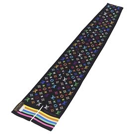 LOUIS VUITTON Bando Scarf Silk Multicolor M71992 LV Auth 197914M