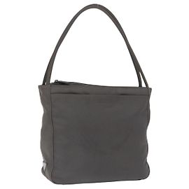 PRADA Tote Bag Nylon Green Silver Auth 197606