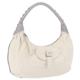 Borsa a tracolla FENDI Spy Bag in pelle bianca Auth 199204V