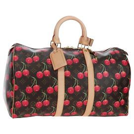 LOUIS VUITTON Monogram Cherry Keepall 45 Boston Bag M95011 LV Auth am12388SM