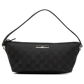 Borsa a tracolla Boat in tela GG di Gucci nera