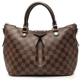 Borsa Louis Vuitton Damier Ebene Siena PM Marrone