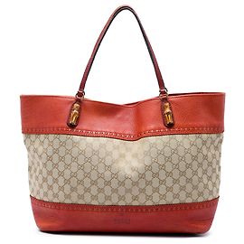 Tote Orange Gucci Large GG Canvas Laidback Crafty