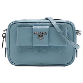 Borsa Camera Prada Saffiano Fiocco Blue