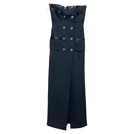 Chanel Kleid aus Wolle Schwarz