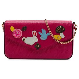Borsa a tracolla Louis Vuitton Epi Pochette Felicie Patchwork Rosa