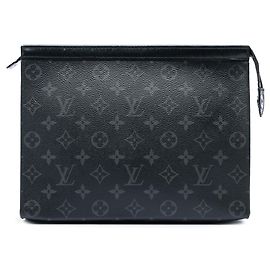 Bolso de Mano Louis Vuitton Monogram Eclipse Pochette Voyage MM Negro