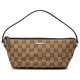Borsa a tracolla Gucci GG Canvas Boat Beige