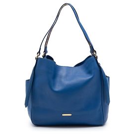 Borsa Tote Burberry Canterbury Small in pelle di vitello grana blu