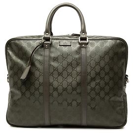 Borsa Business Gucci GG Stampata Verde