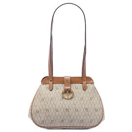 Borsa a tracolla Dior in tela rivestita a nido d'ape beige
