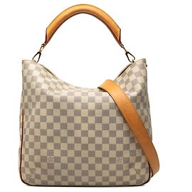 Bolso Satchel Louis Vuitton Damier Azur Soffi Blanco