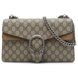 Bolso de hombro Gucci Dionysus Medium GG Supreme Beige