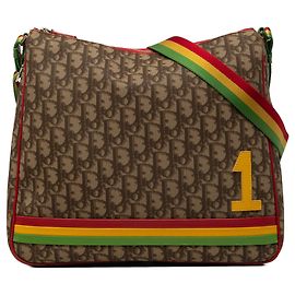 Borsa a tracolla Dior Oblique Canvas Rasta Marrone