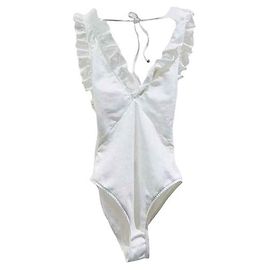 Top Chanel de algodón blanco talla 36