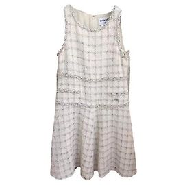 Vestido Chanel de lana multicolor Talla 38