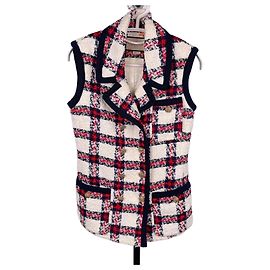 Top Gucci de lana con cuello en V multicolor