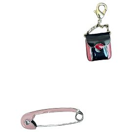 Sonia Rykiel Charm per Borsa e Labbra Vintage