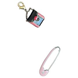 Broche de imperdible rosa Sonia Rykiel
