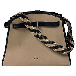 Borsa Furla bicolore in pelle e camoscio