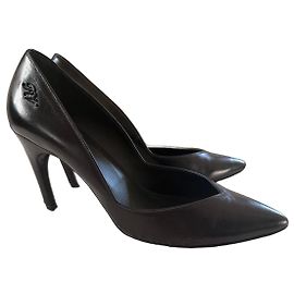 Décolleté in pelle nera Roger Vivier – Condizioni come nuove T38 (Indossate una volta)