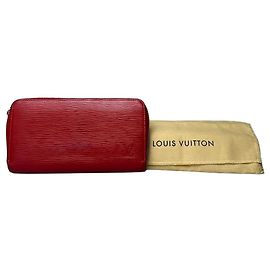 Portafoglio Zippy Vintage Louis Vuitton in pelle Epi Rosso Argento