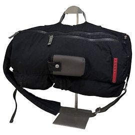 Borsa a Tracolla Vintage Prada Nylon Nero Argento