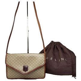 Céline Borsa a tracolla Vintage Celine Monogram Canvas Beige Brown