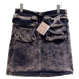 Falda de denim gris Miu Miu