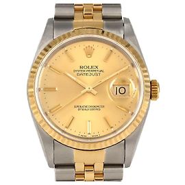 Rolex Datejust Stainless Steel Yellow Gold Automatic