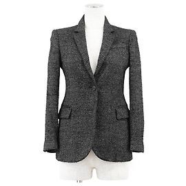 Gucci taillierter Tweed-Jacke aus Wolle und Seide