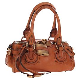 Chloé Chloe Paddington Hand Bag Leather Brown Gold Tone