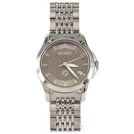 Gucci G-Timeless 126.5 YA1265007 Quarzarmbanduhr aus Edelstahl