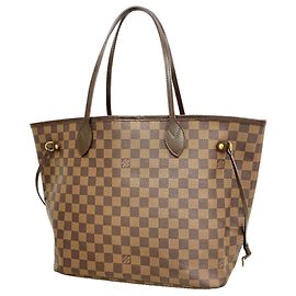 Borsa Tote Louis Vuitton Damier Neverfull MM in Ebene