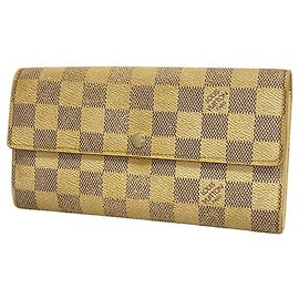 Louis Vuitton Damier Azur Portefeuille Sarah Long Wallet