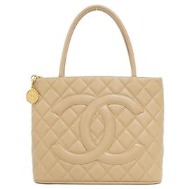 Borsa Chanel 1804 Beige in pelle di vitello grana grossa