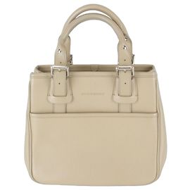Borsa a mano Burberry in pelle beige
