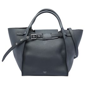 Céline Celine Gray Small Grained Calfskin Big Bag