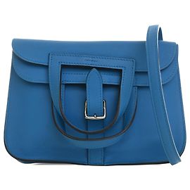 Hermès Blue Mini Swift Halzan 22
