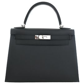 Hermès Blue Sombrero Kelly II Sellier 28