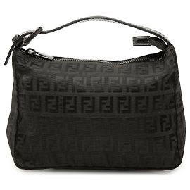 Borsa a mano Fendi in tela Zucchino nera