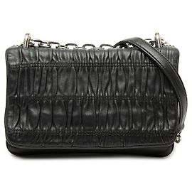 Borsa a tracolla Prada in Nappa Gaufre nera
