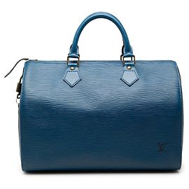 Louis Vuitton Blue Epi Speedy 30