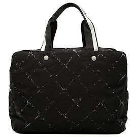 Borsa Chanel Black Old Travel Line Nylon