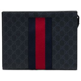 Clutch Gucci Black GG Supreme Web
